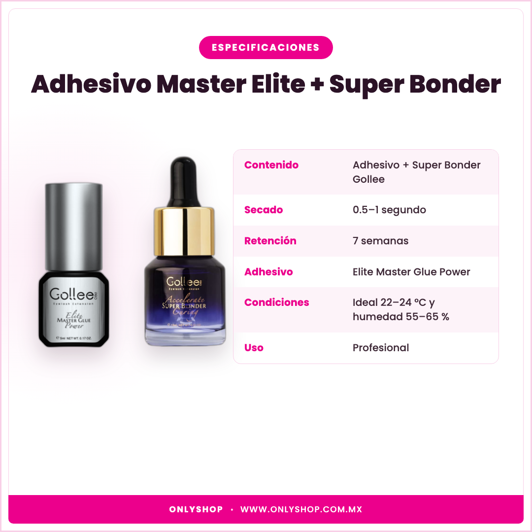 Adhesivo Master Elite + Super Bonder — especificaciones | OnlyShop