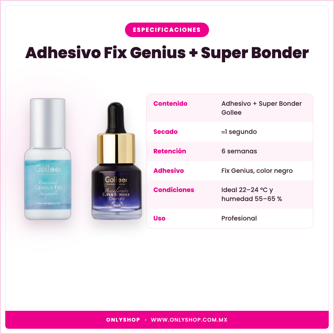 Adhesivo Fix Genius + Super Bonder — especificaciones | OnlyShop