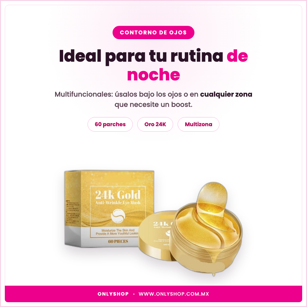 Parches Oro 24K 60 pzas — ideal para | OnlyShop