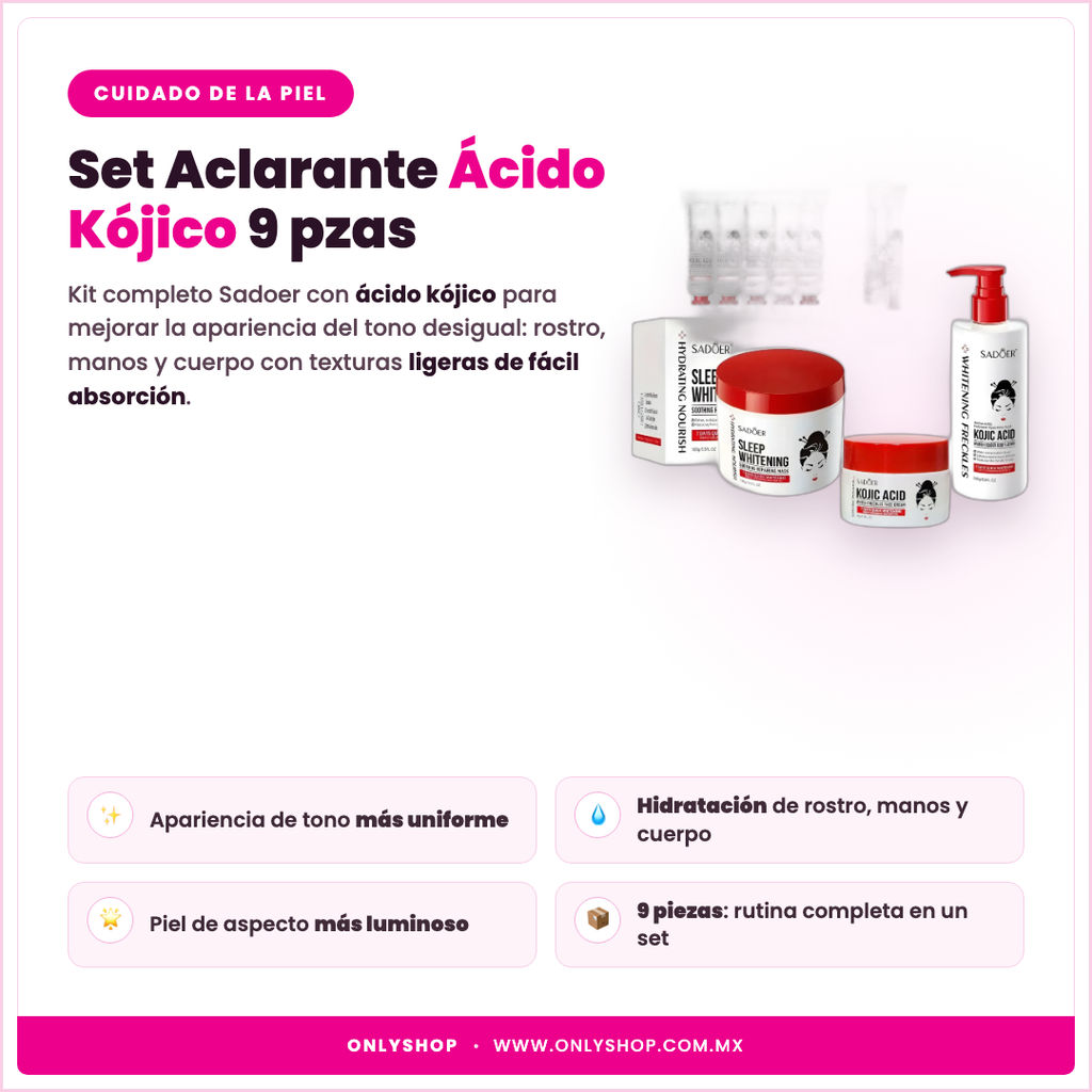 Set Aclarante Ácido Kójico Sadoer — descripción y beneficios | OnlyShop