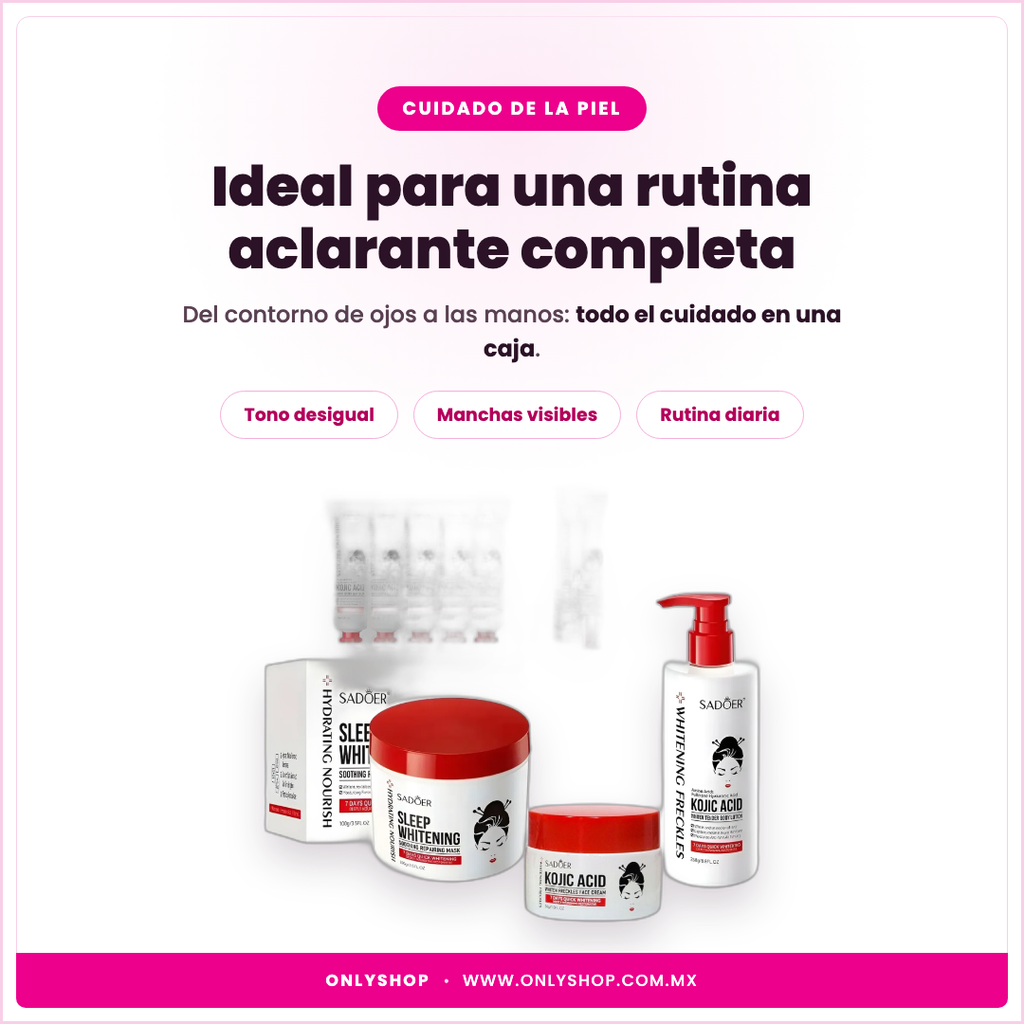 Set Aclarante Ácido Kójico Sadoer — ideal para | OnlyShop