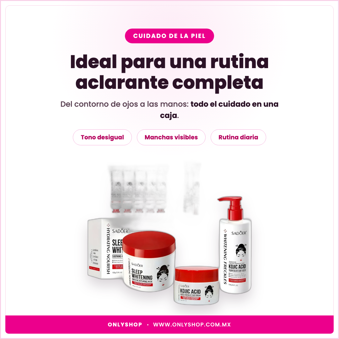 Set Aclarante Ácido Kójico Sadoer — ideal para | OnlyShop