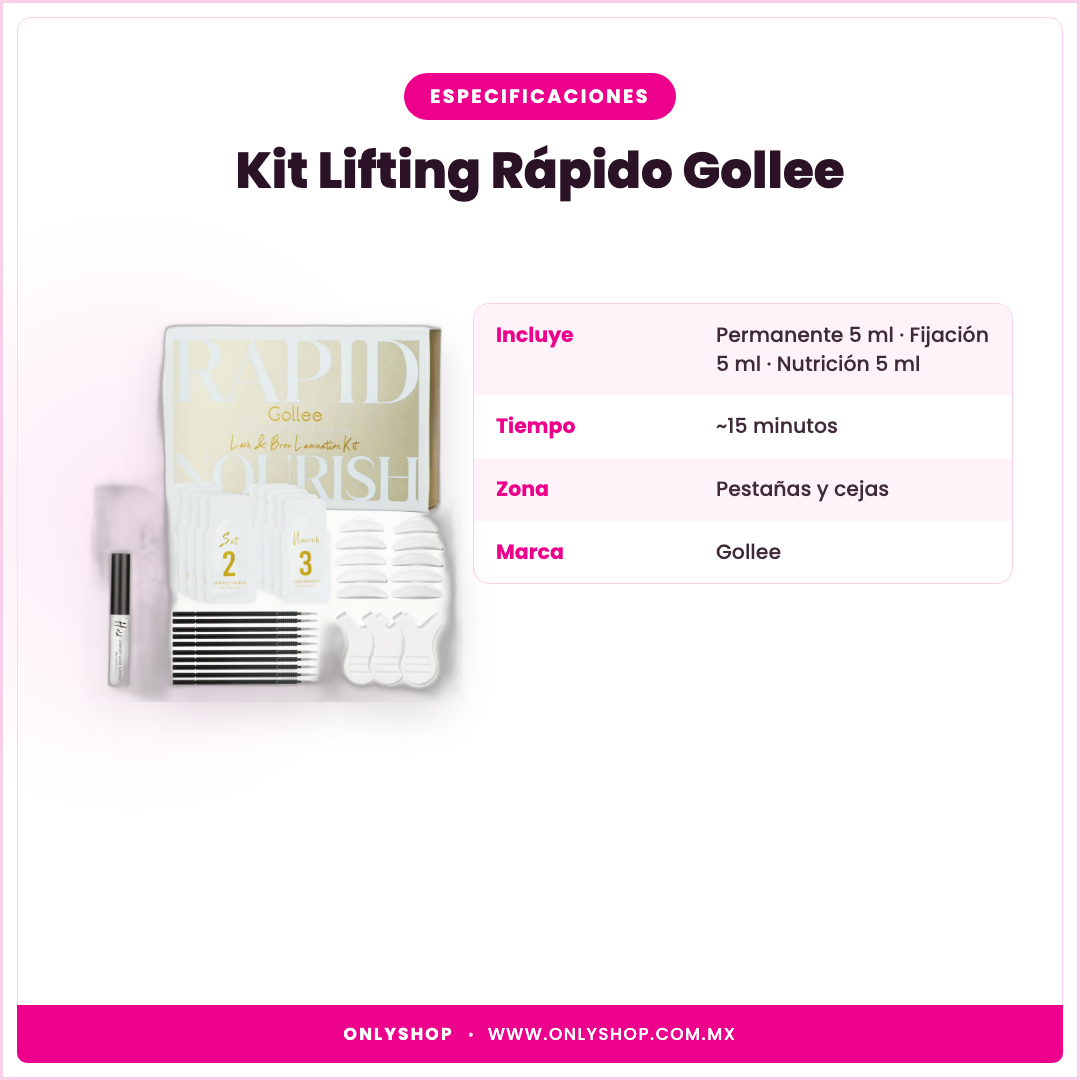 Kit Lifting Rápido Gollee — especificaciones | OnlyShop