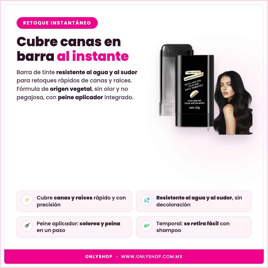 Tinte en Barra Cubre Canas — descripción y beneficios | OnlyShop