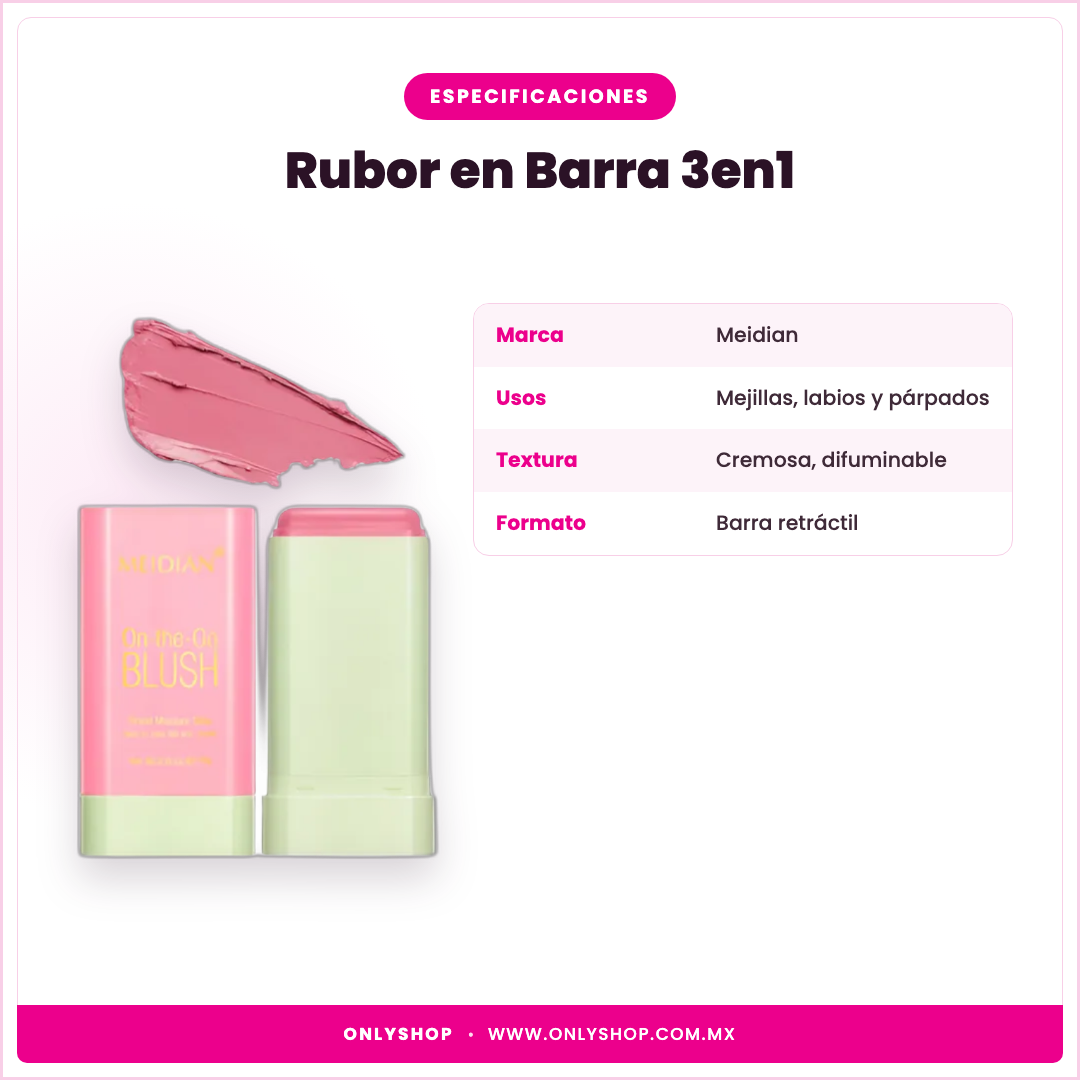 Rubor en Barra 3 en 1 — especificaciones | OnlyShop
