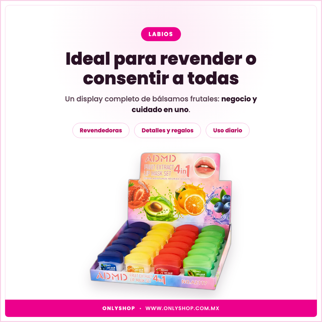 24 Bálsamos Sabor Frutas — ideal para | OnlyShop