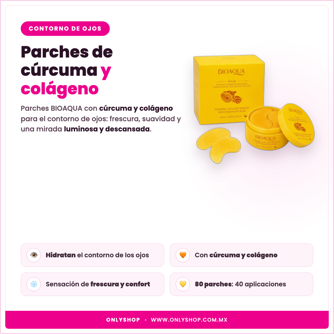 Parches Cúrcuma BIOAQUA 80 pzas — descripción y beneficios | OnlyShop