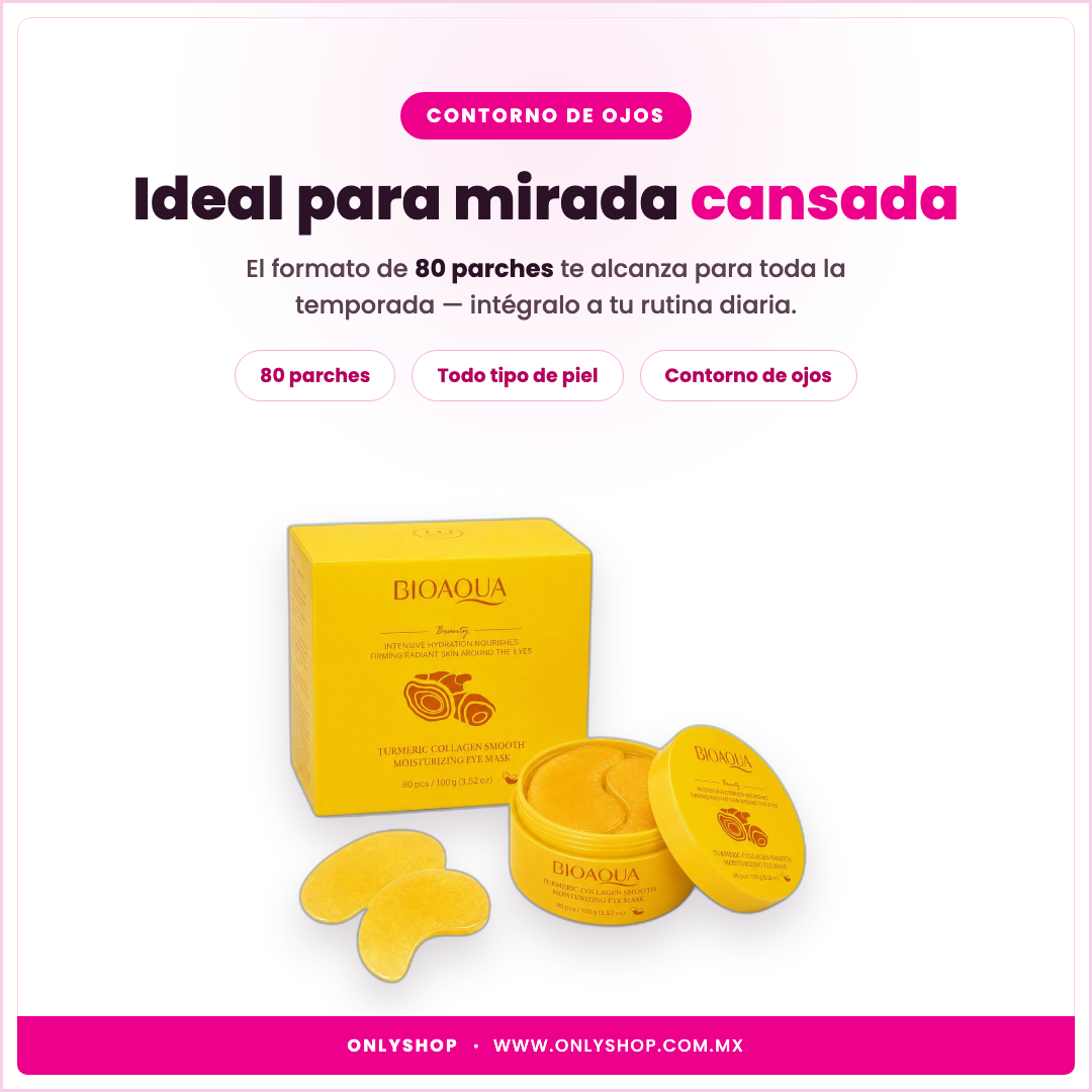 Parches Cúrcuma BIOAQUA 80 pzas — ideal para | OnlyShop