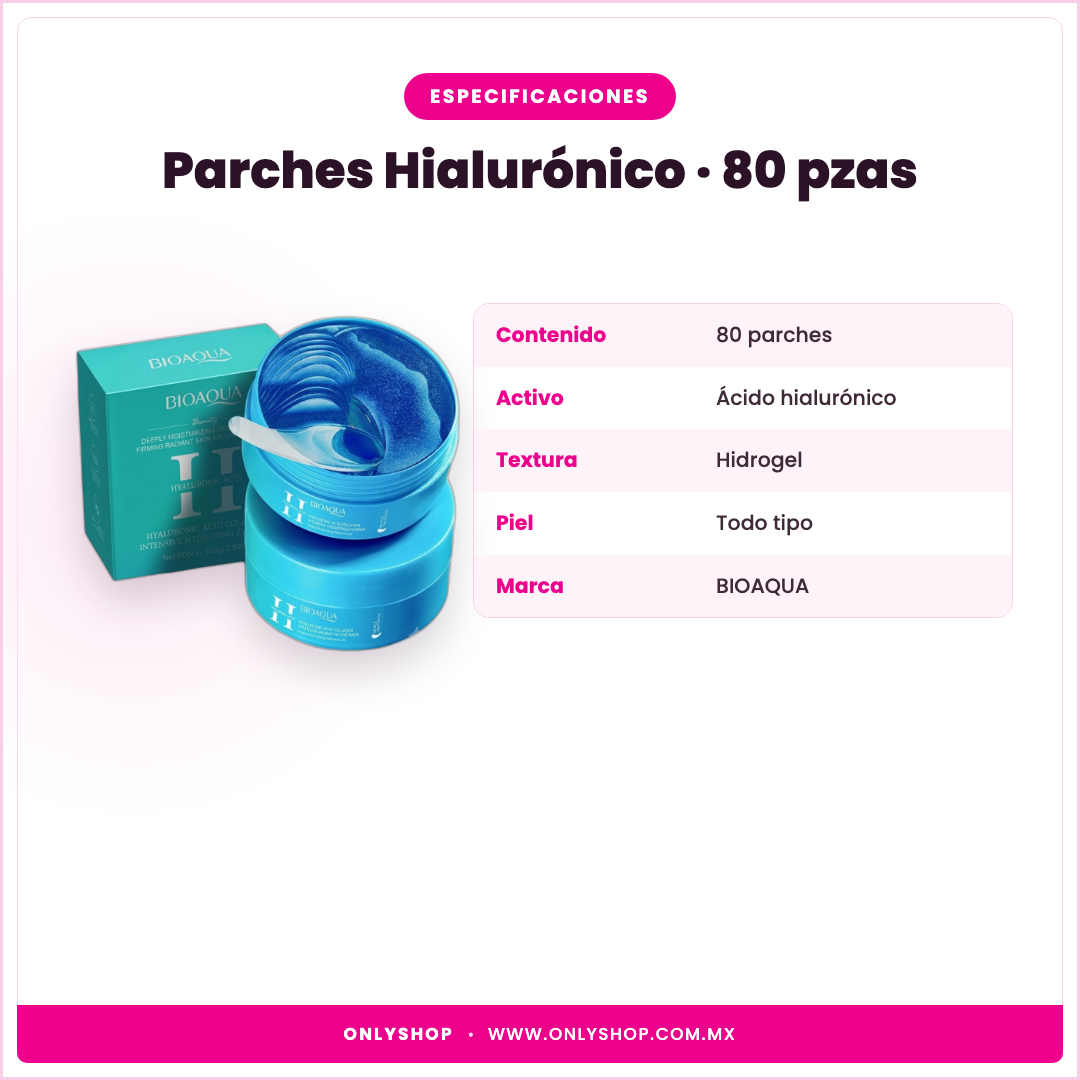 Parches Hialurónico BIOAQUA 80 pzas — especificaciones | OnlyShop
