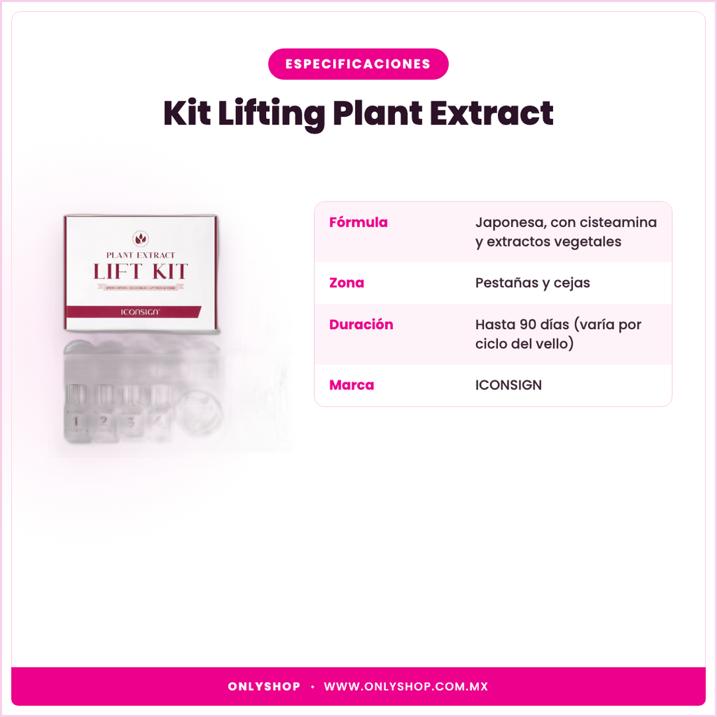 Kit Lifting Plant Extract — especificaciones | OnlyShop