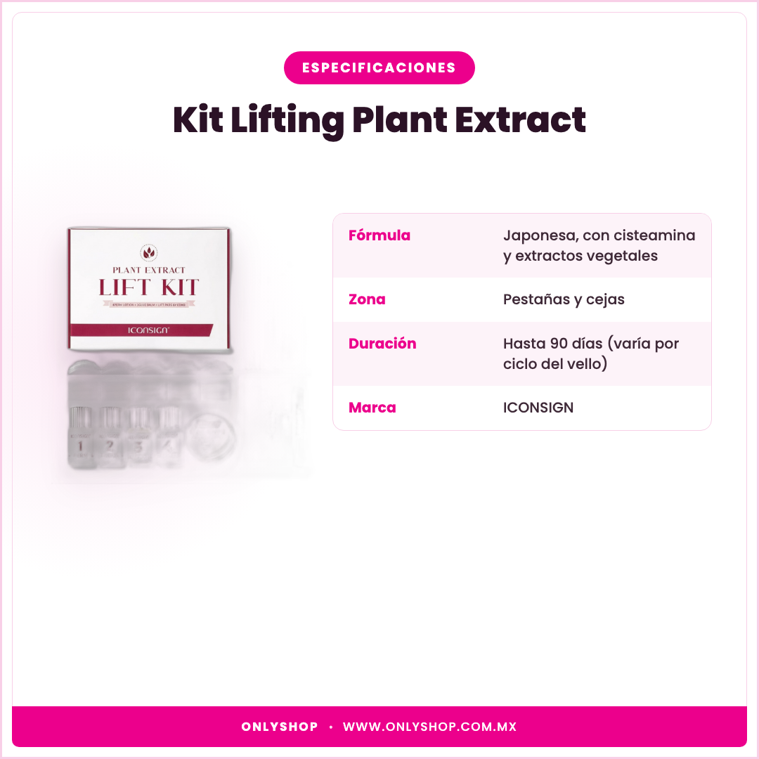 Kit Lifting Plant Extract — especificaciones | OnlyShop