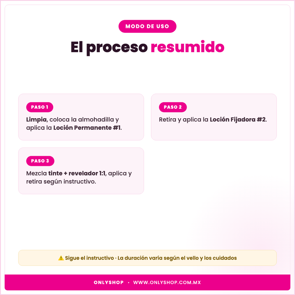 Kit Lifting + Tinte Café — modo de uso | OnlyShop