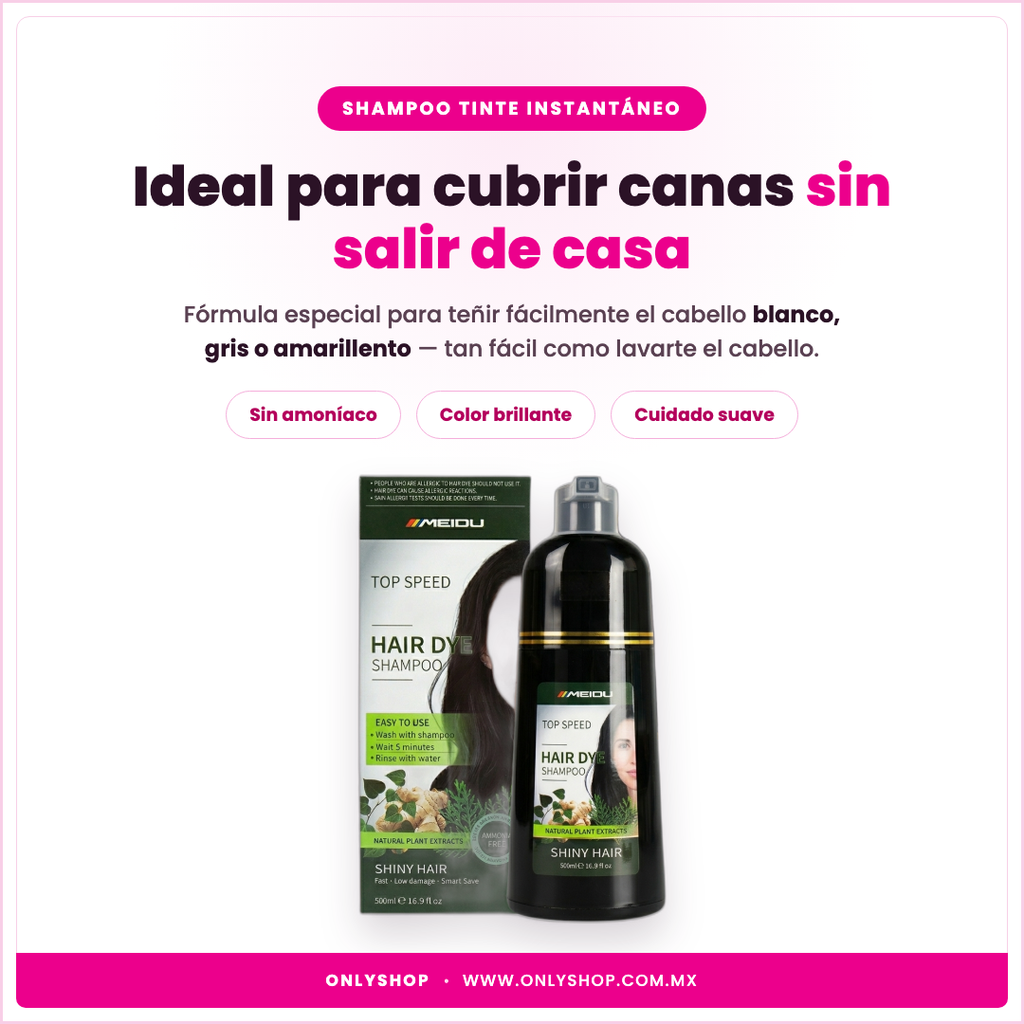 Shampoo Tinte de Jengibre — ideal para cubrir canas | OnlyShop