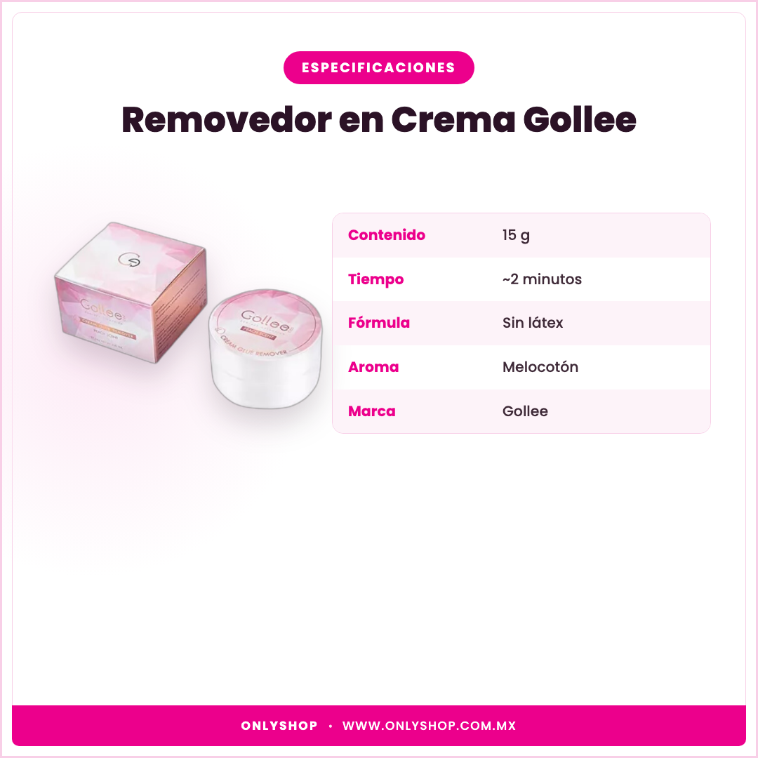 Removedor en Crema Gollee — especificaciones | OnlyShop