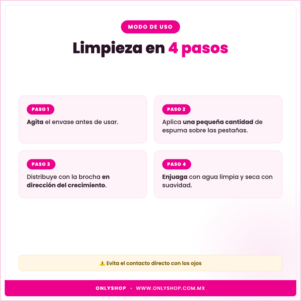 Lash Shampoo Gollee — modo de uso | OnlyShop