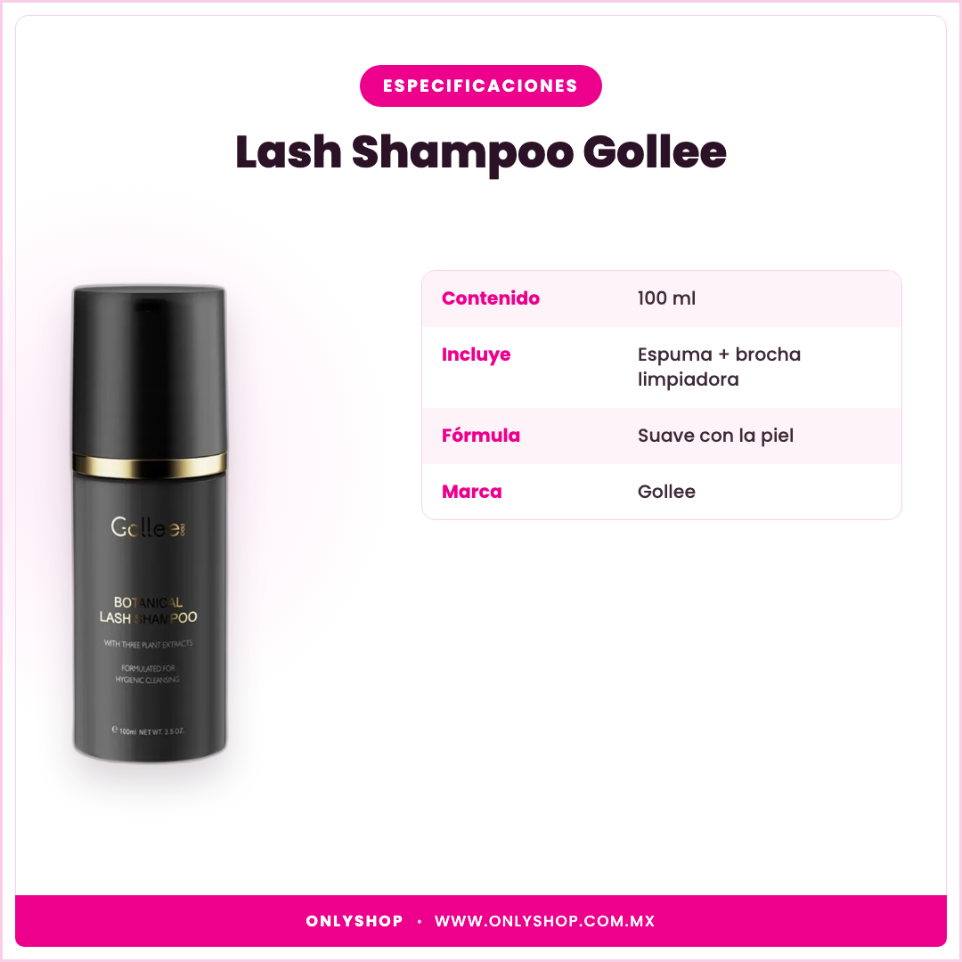 Lash Shampoo Gollee — especificaciones | OnlyShop