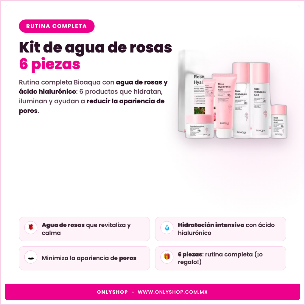 Kit Agua de Rosas — descripción y beneficios | OnlyShop
