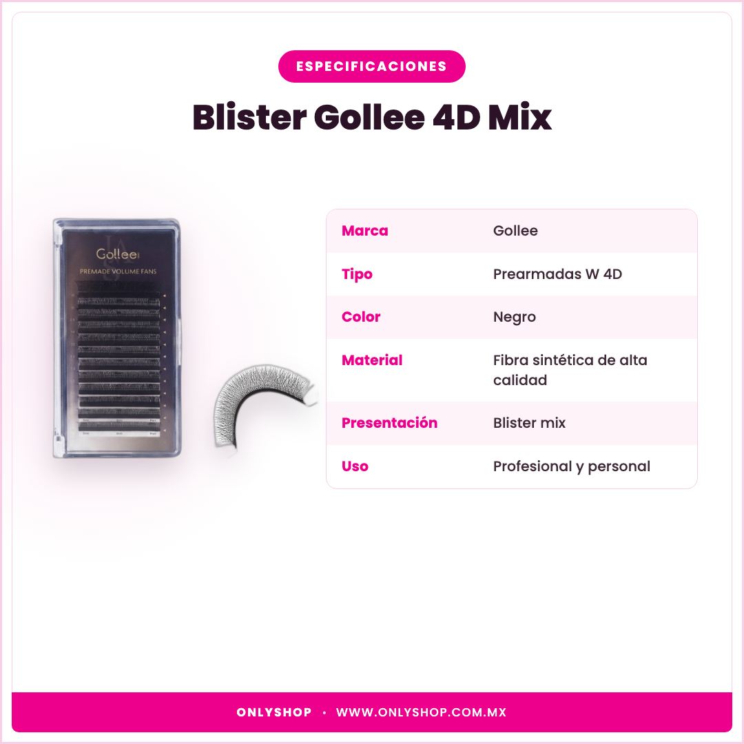 Blister Gollee 4D Mix — especificaciones | OnlyShop