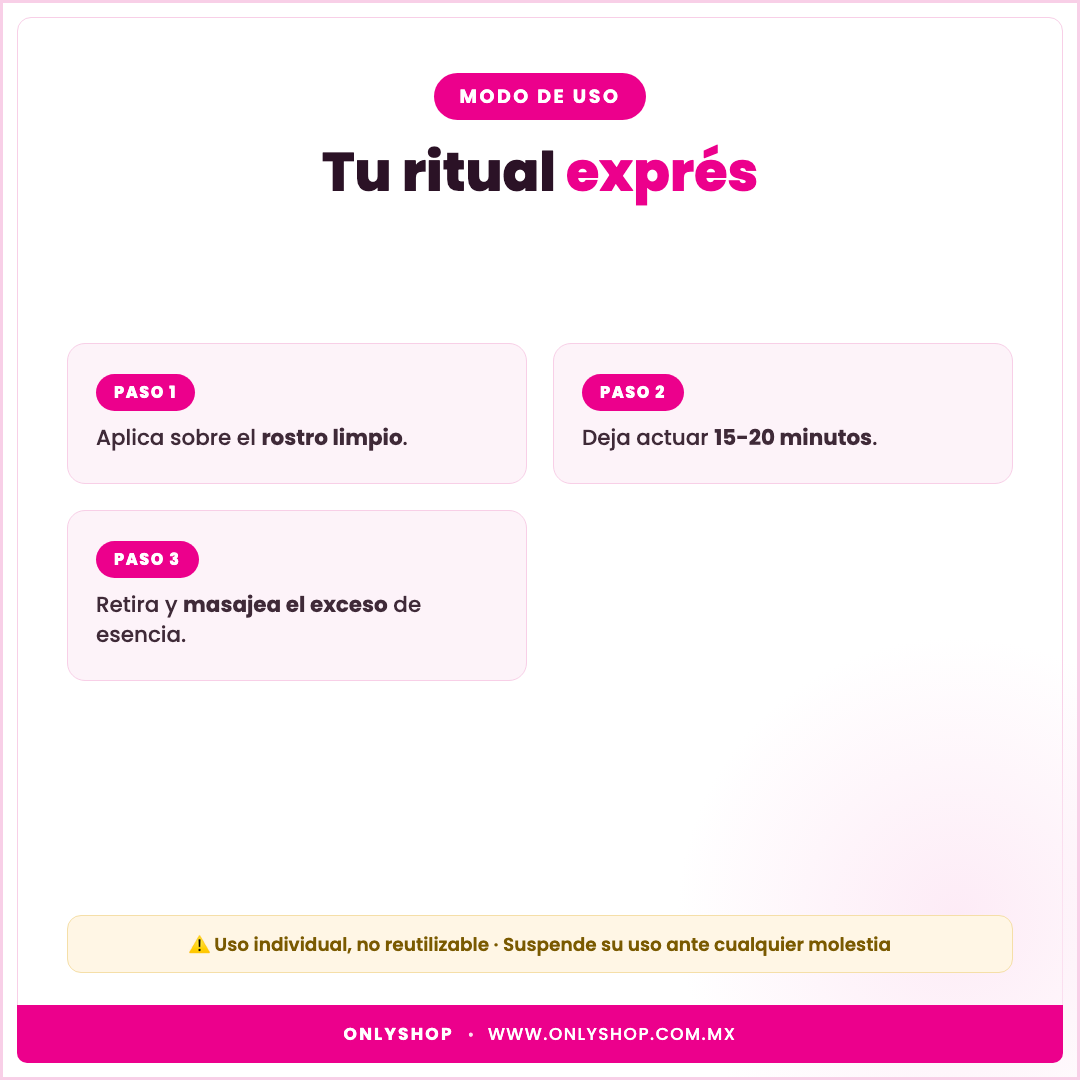 22 Mascarillas Surtidas — modo de uso | OnlyShop
