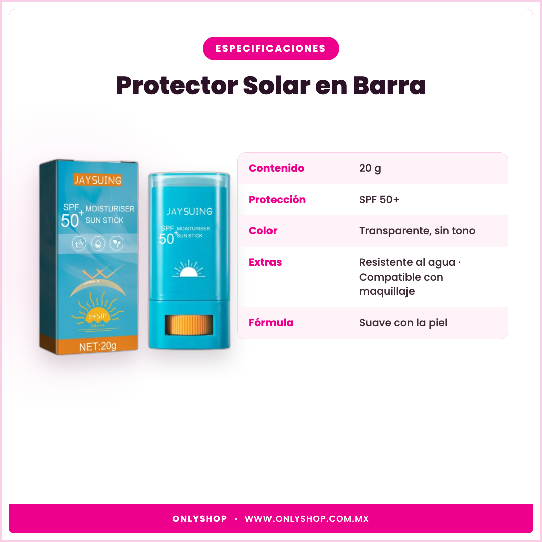Protector Solar en Barra SPF50+ — especificaciones | OnlyShop