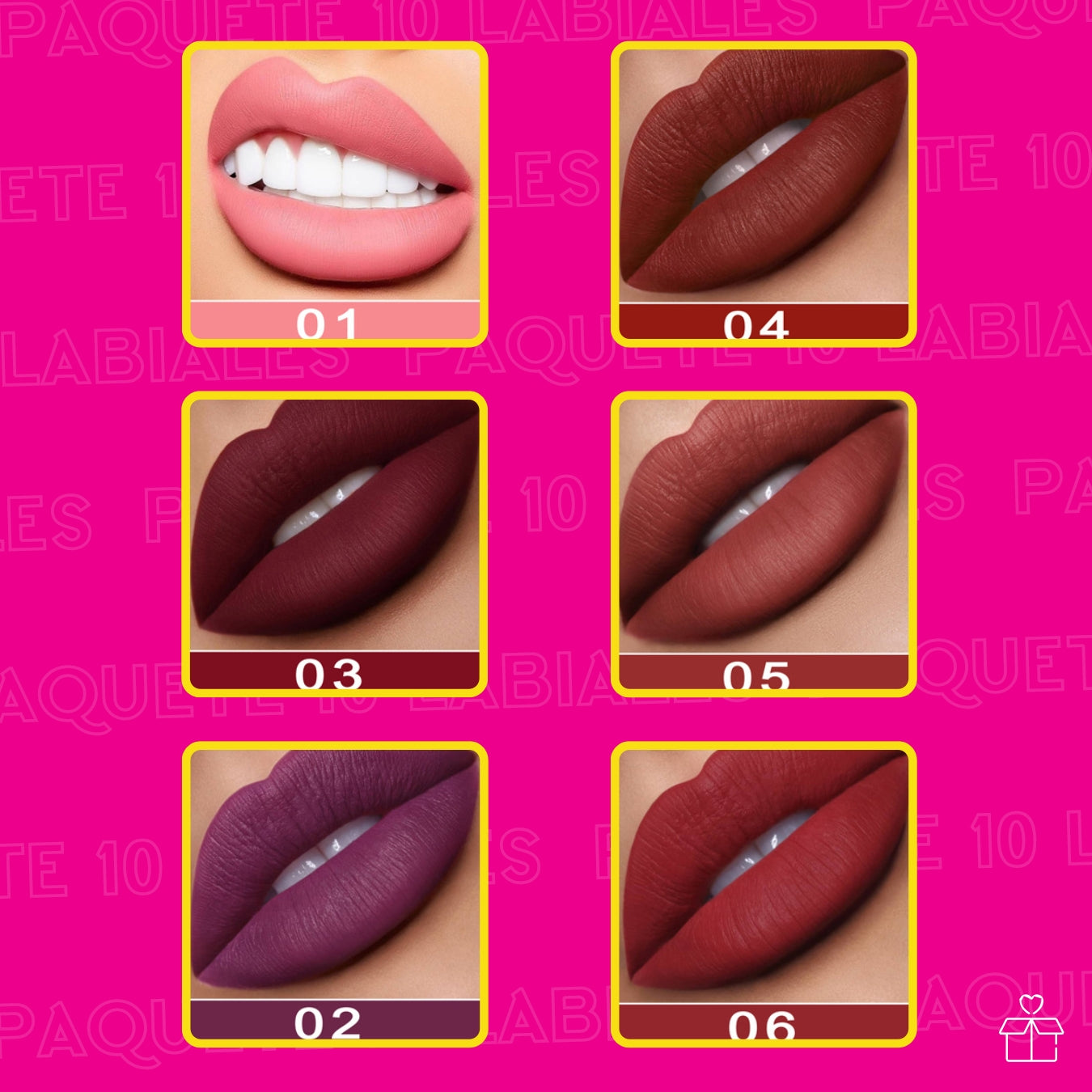10 Lápices Labiales Liquidos Mate Indelebles Onlyshop Mexico