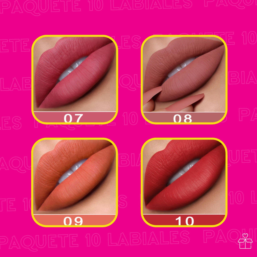 10 Lápices Labiales Liquidos Mate Indelebles Onlyshop Mexico