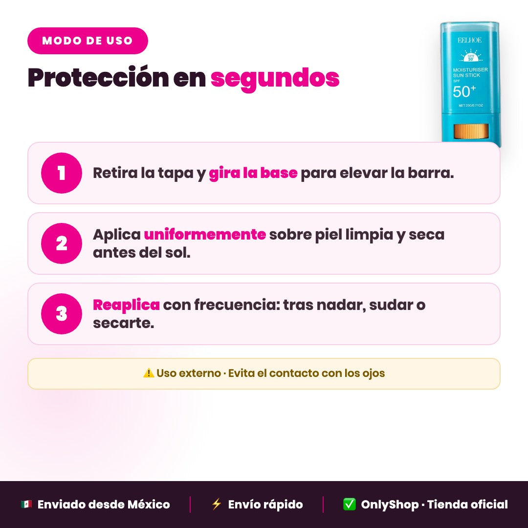 Modo de uso protector solar EELHOE
