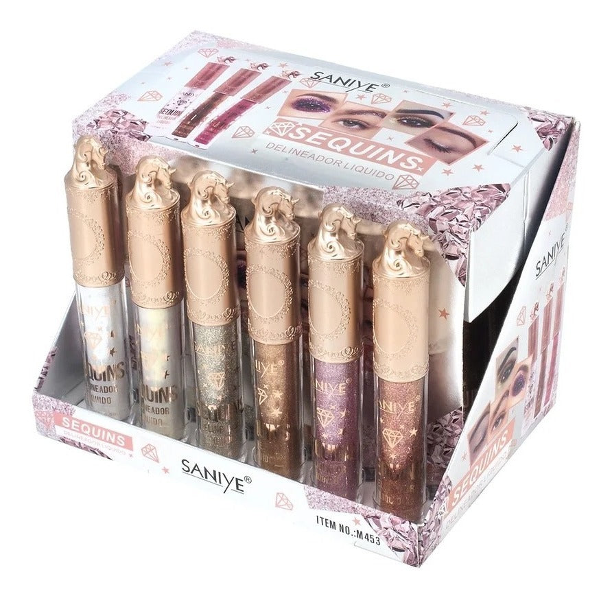 Delineador Con Glitter Saniye M453 OnlyShop Mexico
