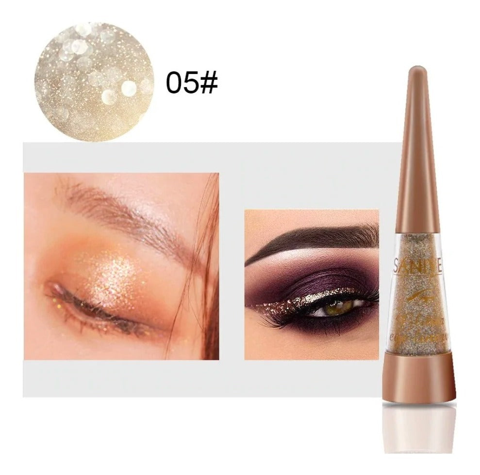 Delineador Liquido Con Glitter  Para Ojos Saniye M270 OnlyShop Mexico
