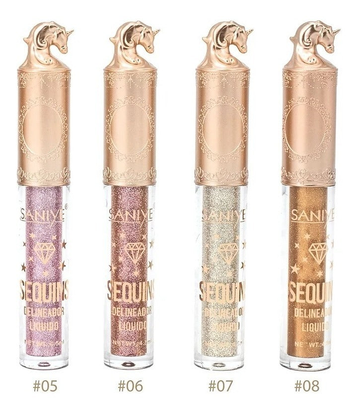 Delineador Con Glitter Saniye M453 OnlyShop Mexico