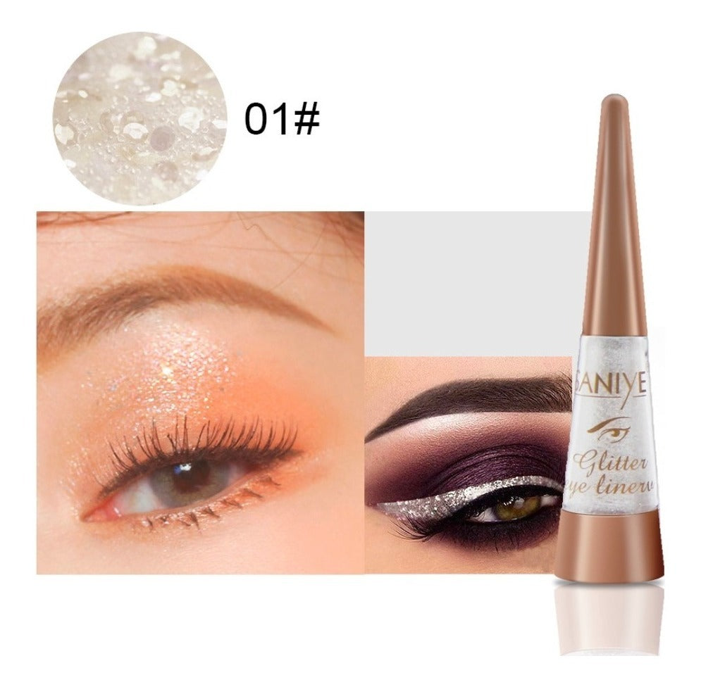 Delineador Liquido Con Glitter  Para Ojos Saniye M270 OnlyShop Mexico