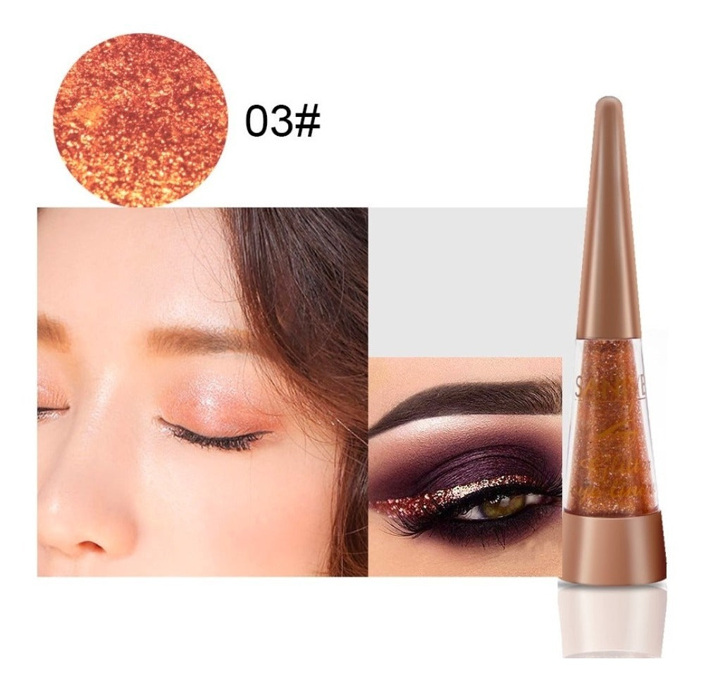 Delineador Liquido Con Glitter  Para Ojos Saniye M270 OnlyShop Mexico