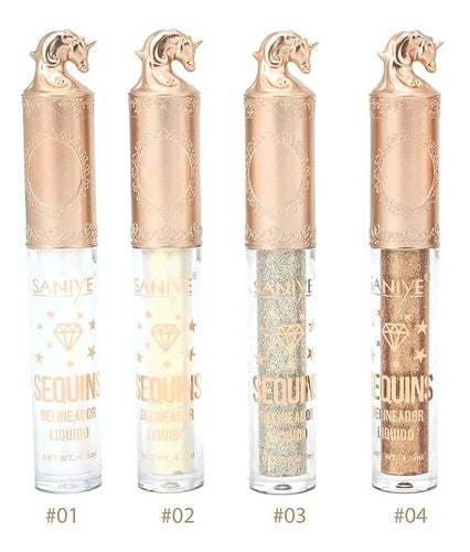 Delineador Con Glitter Saniye M453 OnlyShop Mexico