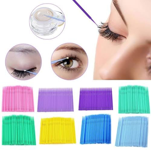 100 Piezas Microbrush Rosa Morado Azul Punta 2.5mm 2mm 1.5mm OnlyShop Mexico